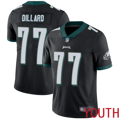 Youth Philadelphia Eagles 77 Andre Dillard Black Alternate Vapor Untouchable NFL Jersey Limited Player Football